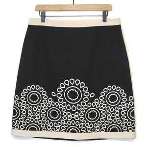 Boden Black and Cream Skirt